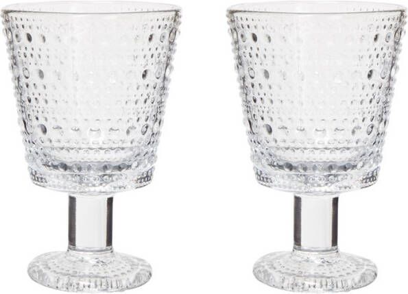 Iittala Kastehelmi glas op voet 26cl 2 pack Klaar online kopen