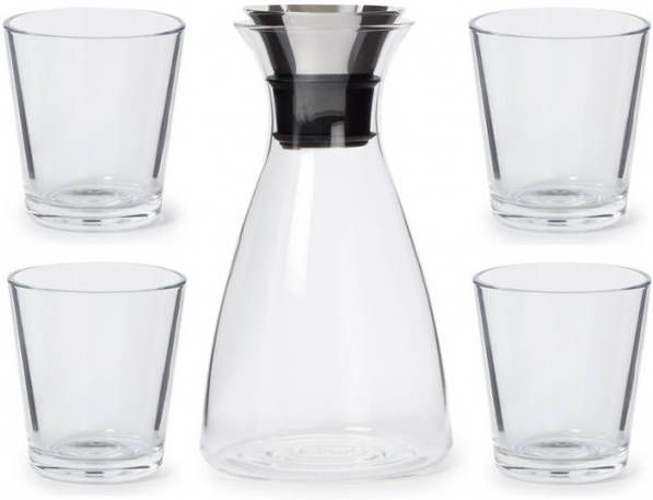 Eva Solo Karaf Met Drinkglazen 1 Liter Borosilicaatglas 5 delig online kopen