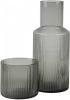 Clayre & Eef Karaf met Glas 450 ml Grijs Glas Waterkan Waterkaraf online kopen