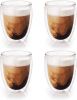 Orange85 Dubbelwandige Glazen Koffieglazen 4 Stuks Transparant 300ml Glas online kopen