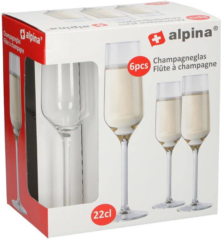 Alpina Champagne Glazen Flûte 220 Milliliter 6 Stuks online kopen