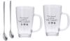 Excellent Houseware Set Van 2x Latte Macchiato Glazen Inclusief Lepels 300 Ml Koffie En Theeglazen online kopen