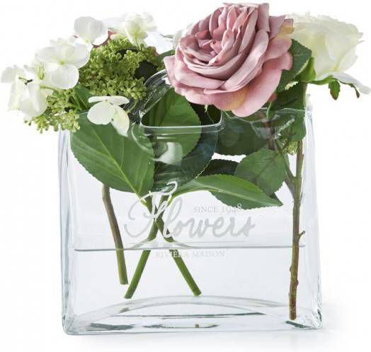 land uitvinding Nevelig Rivièra Maison Flowers Bag vaas 25 cm - Glazen.shop
