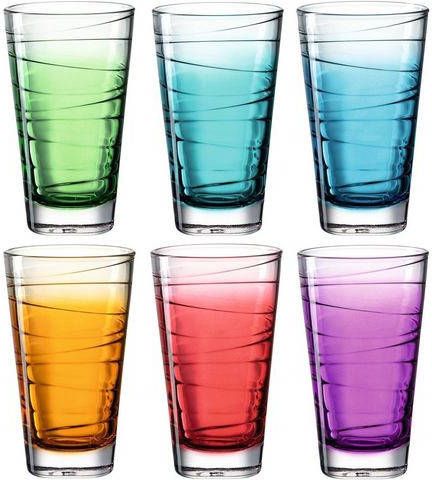 LEONARDO Longdrinkglas Vario STRUTTURA Colori glas, kleurverloop, 280 ml, 6 delig(set ) online kopen