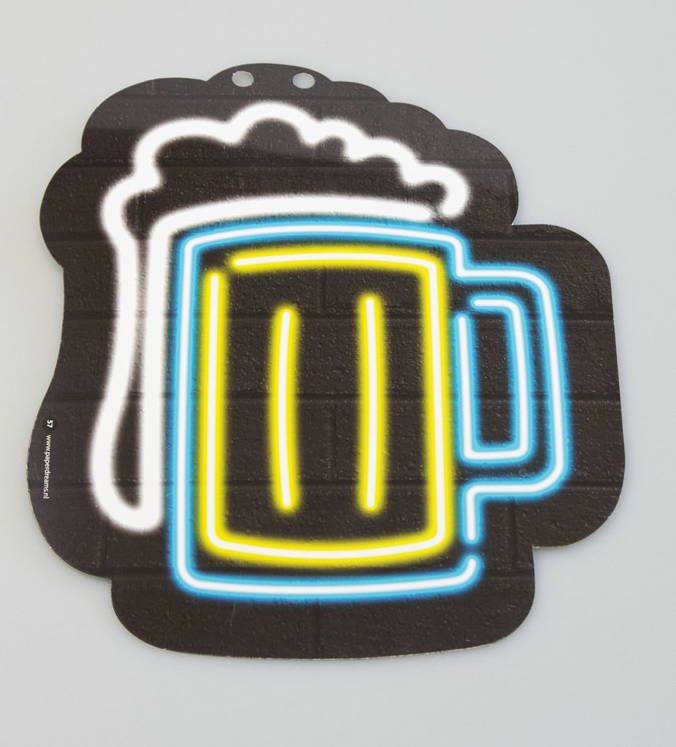 Paper Dreams Slingerfiguur Neon Bierpul 24 Cm Karton Blauw online kopen