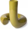HKliving Vaas Twisted glossy olive keramiek online kopen