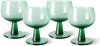 HKliving Wijnglas varen groen The Emeralds laag set van 4 online kopen