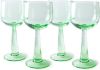 HKliving Wijnglas varen groen The Emeralds lang set van 4 online kopen